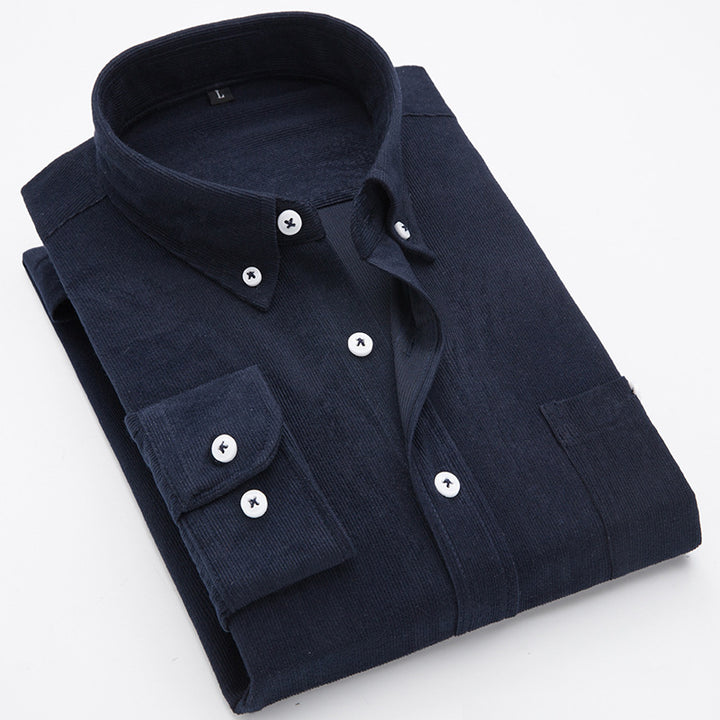Herren Cord-Hemden mit button-down Kragen und aufgesetzter Brusttasche Echoarchiv