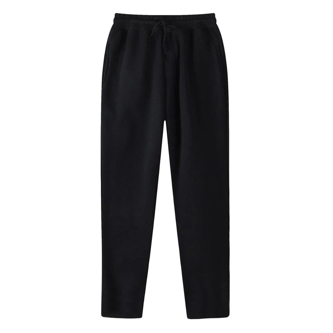 Herren nan geradlinige Sweatpants aus melierter Baumwollmischung mit elastischem Bund Kordelzug und Seitentaschen Echo Archiv