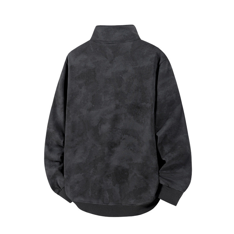 Unisex Oversize-Halbzip-Sweatshirt mit Kängurutasche und hohem Kragen Echoarchiv
