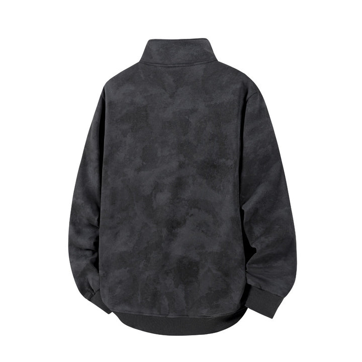 Unisex Oversize-Halbzip-Sweatshirt mit Kängurutasche und hohem Kragen Echoarchiv