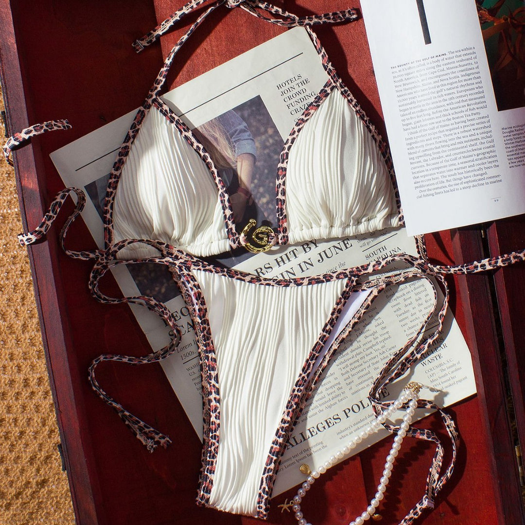 Damen Triangel-Bikini mit feuchtigkeitsabweisenden Eigenschaften und Rippendesign Echo Archiv