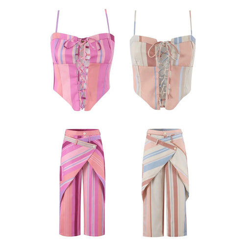 Damen Wickel-Hose mit weitem Bein und asymmetrischem Überwurf Echo Archiv