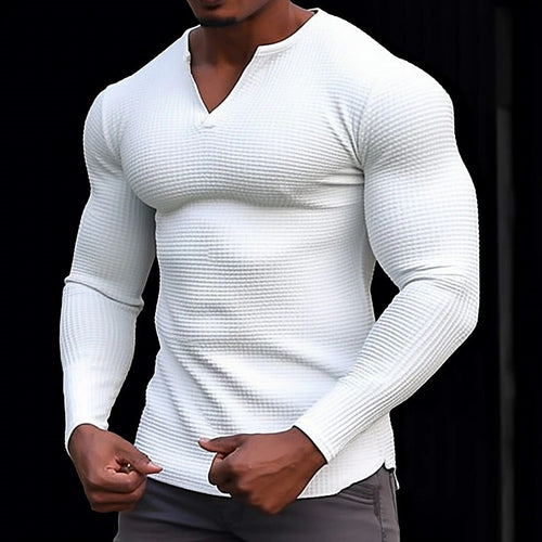 Herren Langarmshirt mit strukturiertem Design Echoarchiv