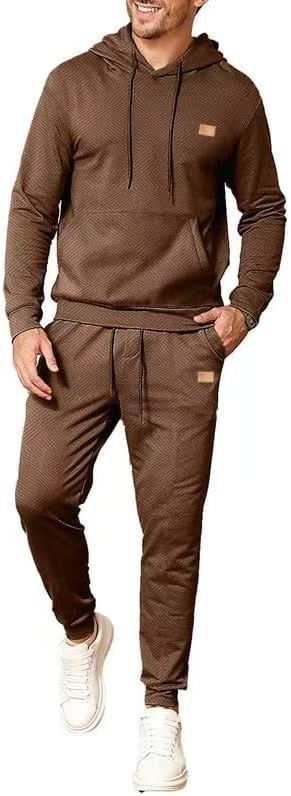 Herren Freizeit-Jogginganzug mit strukturiertem Design und praktischen Taschen Echoarchiv