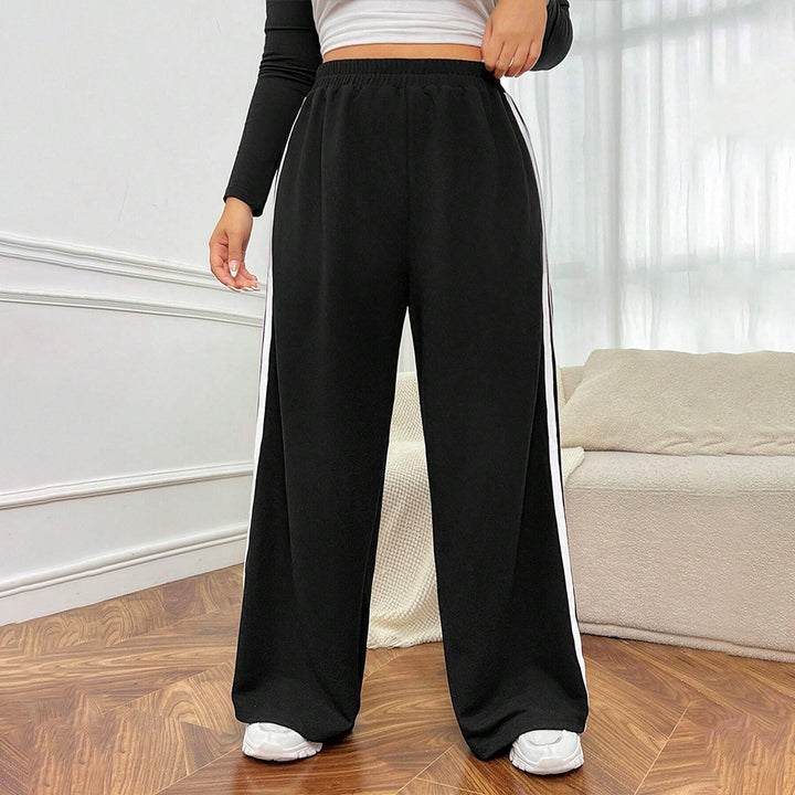 Damen sportliche weite Freizeithose mit seitlichen Kontraststreifen Echo Archiv