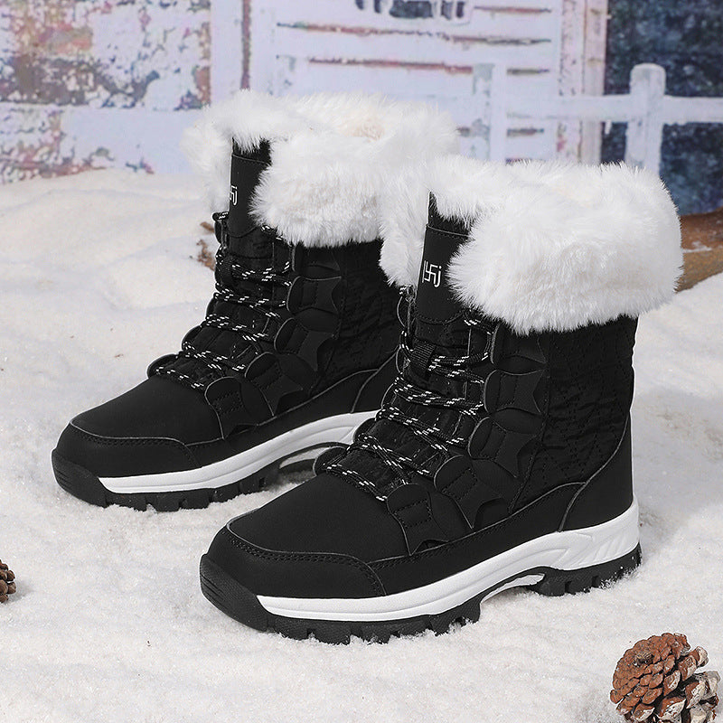 Damen Thermo-Schneestiefel mit gesteppter Isolierung, Teddyfutter und griffiger Profilsohle Echo Archiv