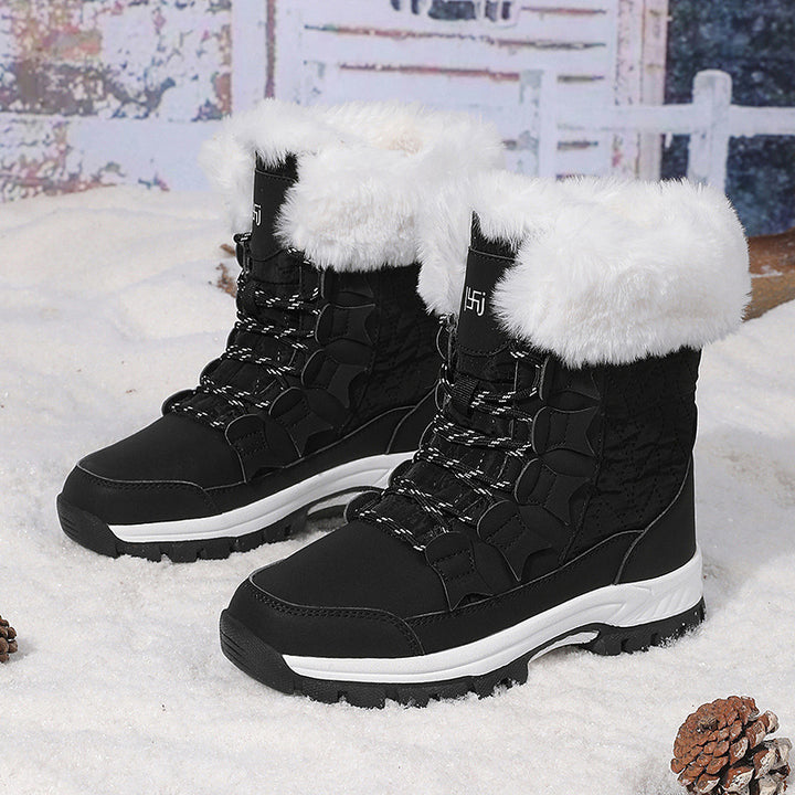 Damen Thermo-Schneestiefel mit gesteppter Isolierung, Teddyfutter und griffiger Profilsohle Echo Archiv