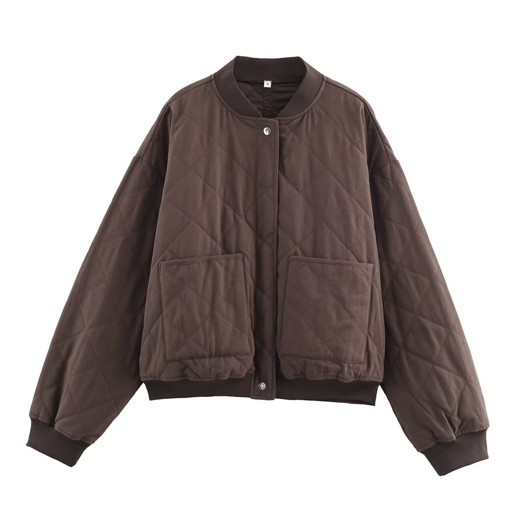 Damen Oversized Steppblouson mit Raglanärmeln und aufgesetzten Taschen Echoarchiv