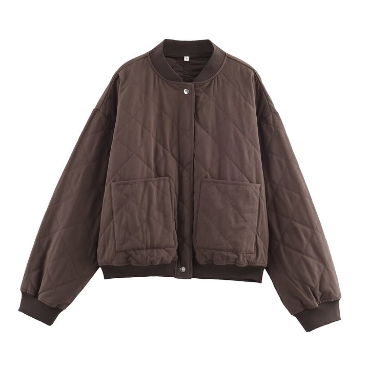 Damen Oversized Steppblouson mit Raglanärmeln und aufgesetzten Taschen Echoarchiv