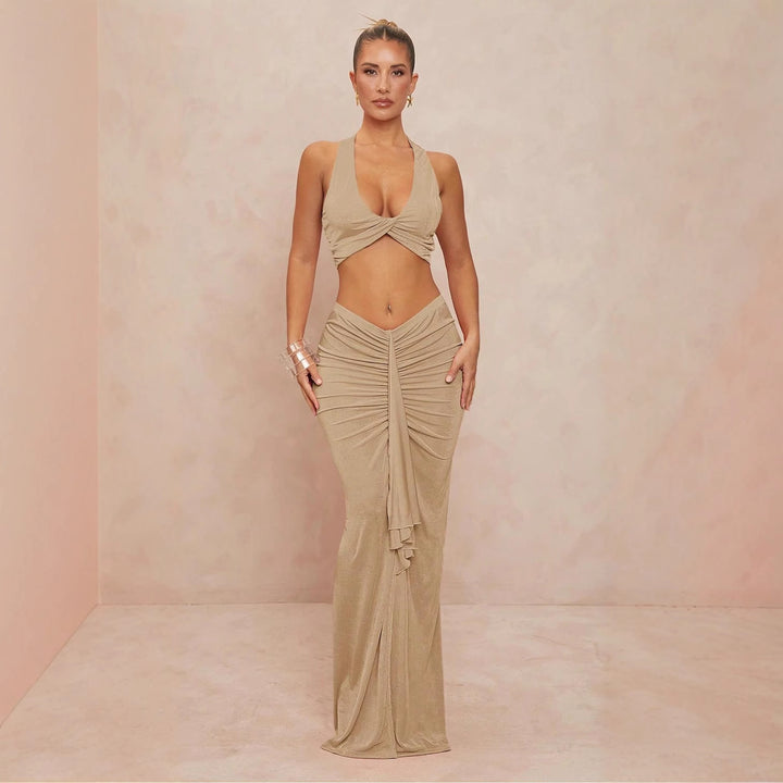 Damen elegantes Bodysuit mit Kreuz-Trageoption und seitlichem Schnitt Echo Archiv