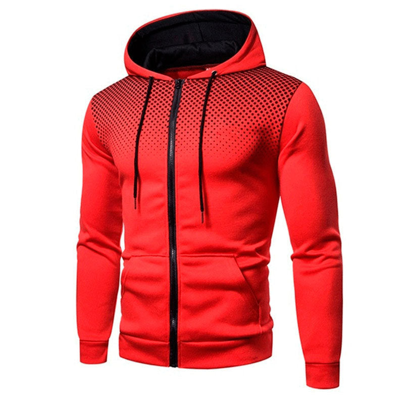 Herren Sportliche Kapuzenjacke mit durchgehendem Reißverschluss und praktischem Taschen Echoarchiv