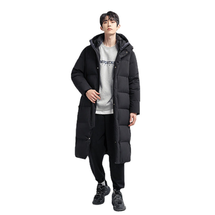 Herren Lange Steppjacke mit Kapuze Echoarchiv 1787978142