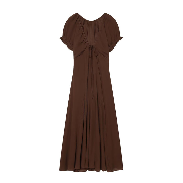 Damen Maxikleid mit fließendem Schnitt und verstellbarem Kordelzug Echo Archiv