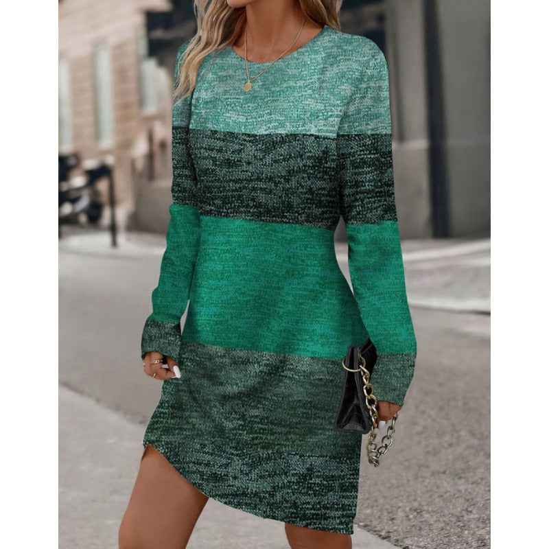 Damen Strickkleid mit modischem Strukturmuster und lässigem Schnitt Echoarchiv