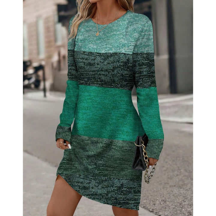 Damen Strickkleid mit modischem Strukturmuster und lässigem Schnitt Echoarchiv