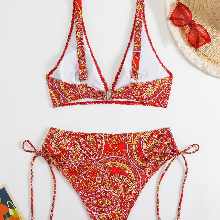 Damen Triangel-Bikini mit verspieltem Paisleymuster Echo Archiv
