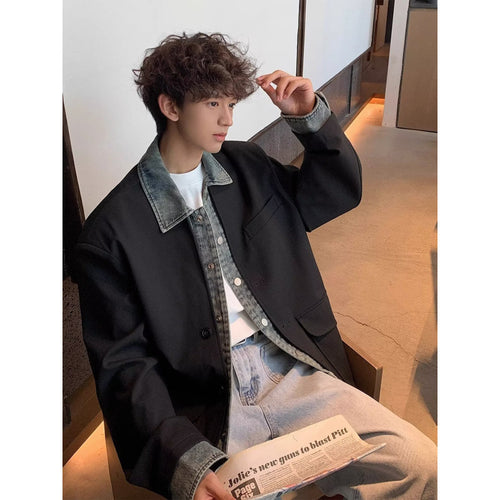 Herren Oversized Sakkojacke mit aufgesetzten Pattentaschen Echoarchiv