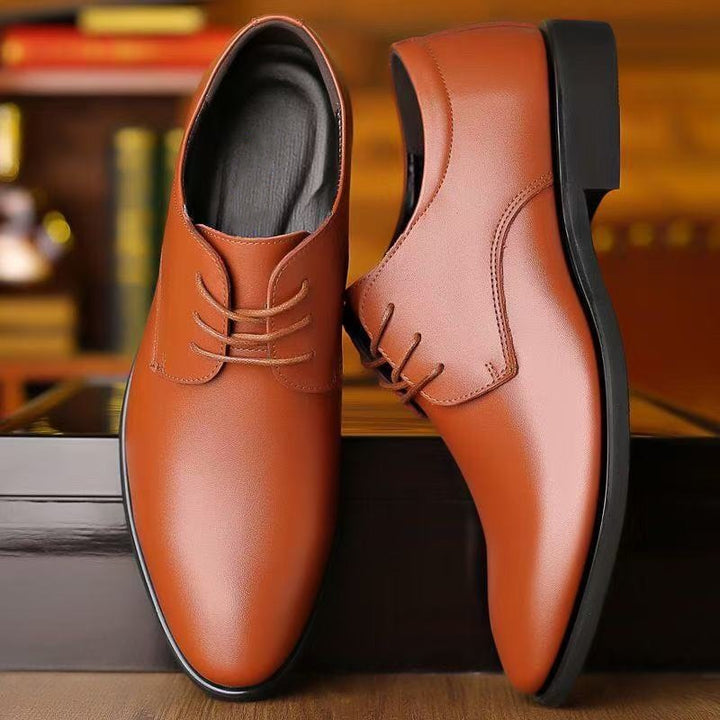 Herren Elegante Derby-Business-Schnürschuhe aus Glattleder mit schmaler Leiste Echoarhiv