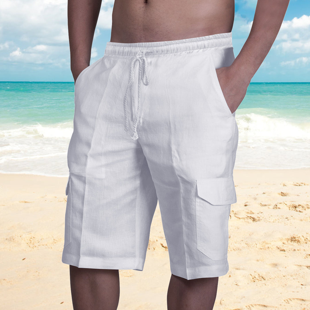 Herren Cargo-Shorts aus leichtem Leinenstoff Echoarchiv