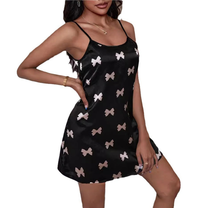 Damen Schlafkleid mit zarten Trägern und modischem Motiv Echo Archiv