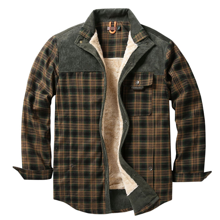 Herren Lässige Flanelljacke mit Teddyfutter Echo Archiv