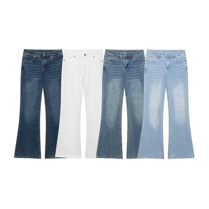 Damen Highwaist Schlagjeans mit weitem Bein und Five‑Pocket‑Design Echo Archiv