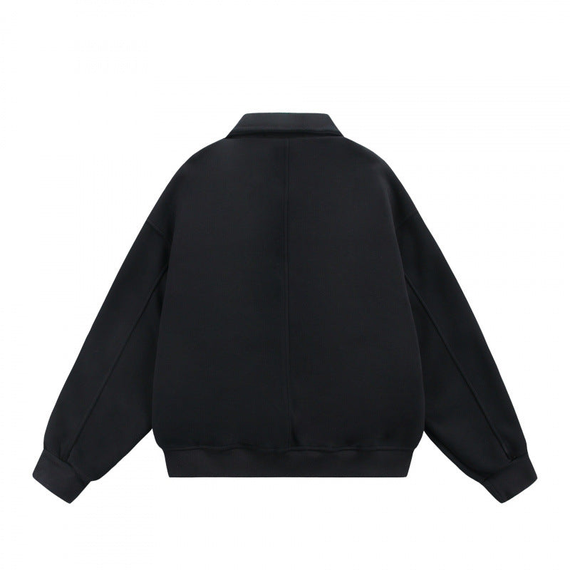 Unisex Zip-Sweatjacke mit aufgesetzten Brustklappen und geripptem Saum Echo Archiv