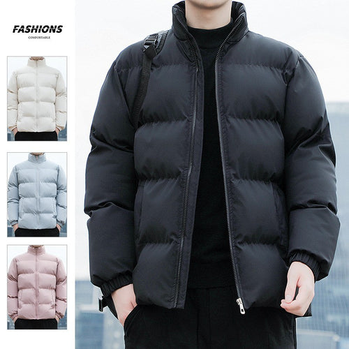 Herren gesteppte Winterjacke mit praktischem Reißverschluss Echoarchiv