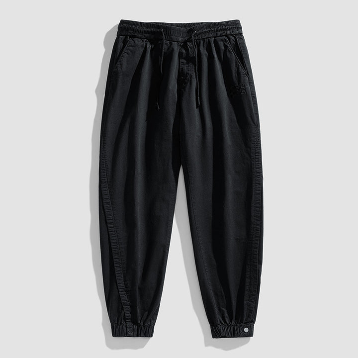 Herren Leichte Baumwoll-Joggerhose mit Tunnelzug, elastischem Knöchelabschluss und dezenter Logostickerei Echo Archiv