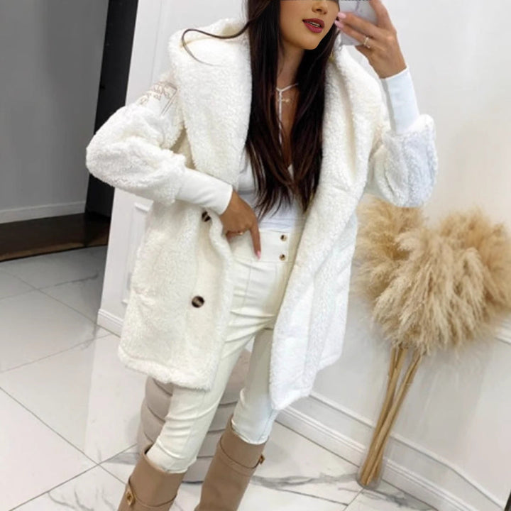 Damen Oversized Teddyjacke – Célinea