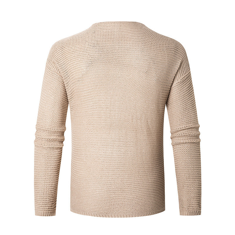 Herren modisches V-Ausschnitt-Strickpullover aus atmungsaktivem Material Echoarchiv