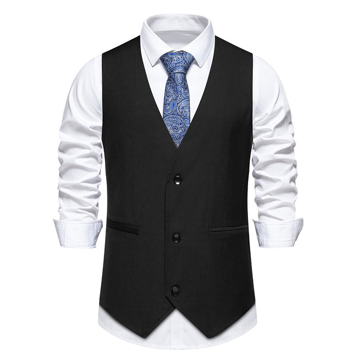 Herren elegante Anzugweste mit modernem Schnitt und praktischen Taschen Echoarchiv
