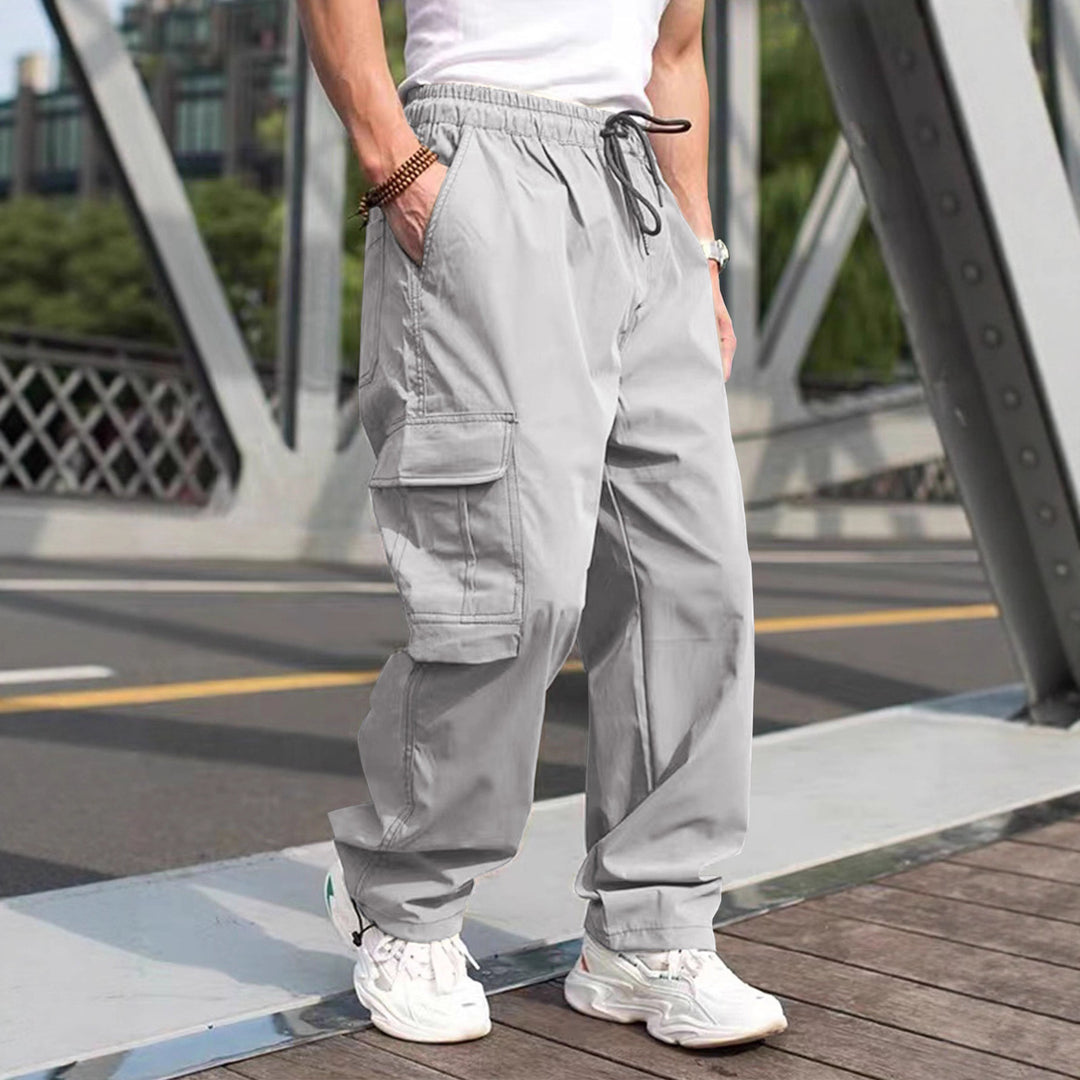 Herren moderne Cargohose mit elastischem Bund und multifunktionalen Taschen Echoarchiv