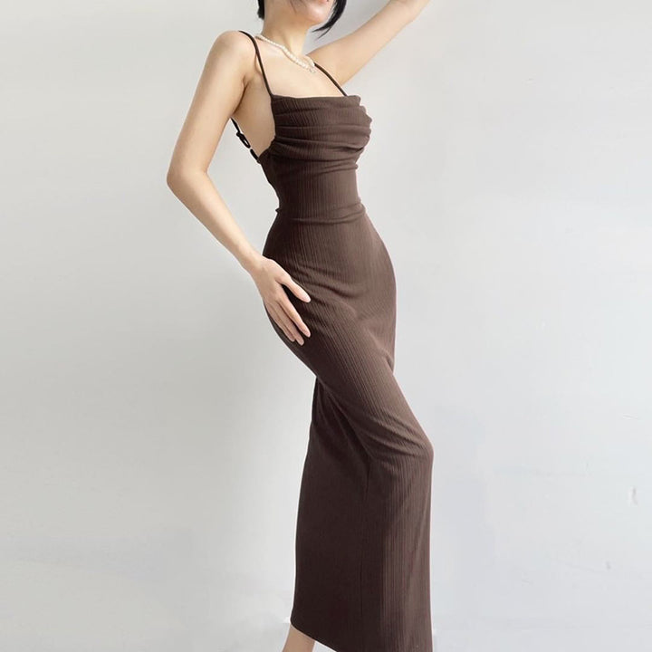 Damen Figurschmeichelndes Midi-Kleid mit dezentem Raffungseffekt Echo Archiv