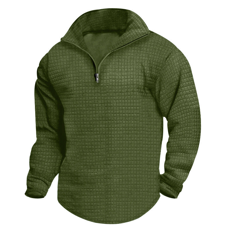 Herren Wärmeisolierter Pullover mit halbhohem Kragen und strukturierter Oberfläche – Marzano