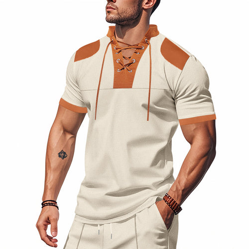 Herren Freizeit-T-Shirt mit innovativem Kragen und sportlichem Design Echoarchiv