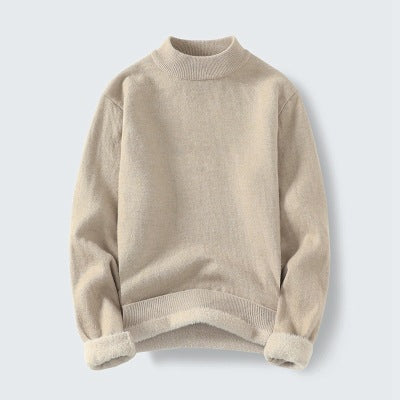 Damen Feinstrick-Mockneck-Pullover mit wärmendem Fleece-Innenfutter und umgeschlagenen Teddy-Bündchen Echo Archiv
