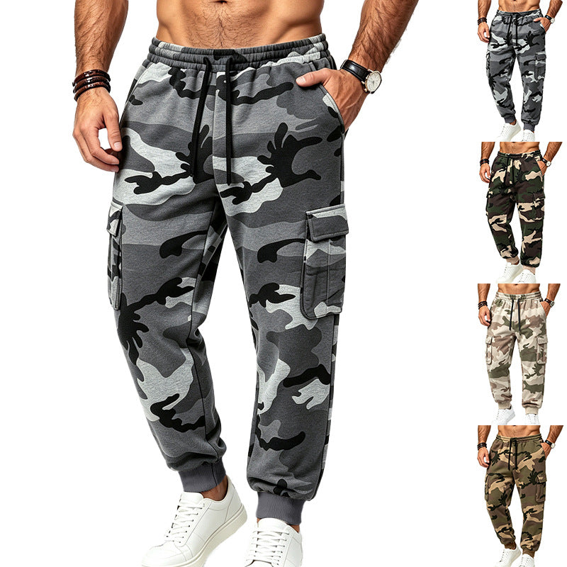 Herren Cargohose im Jogger-Stil mit elastischem Bund, Kordelzug und Mehrfachtaschen Echoarchiv