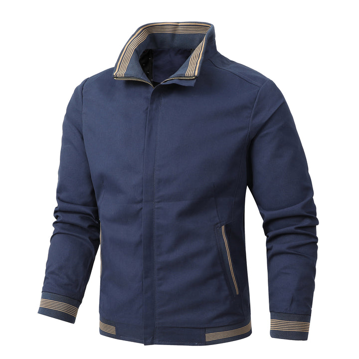 Herren Slim-Fit Bomberjacke im Field-Stil mit Stehkragen Echoarchiv