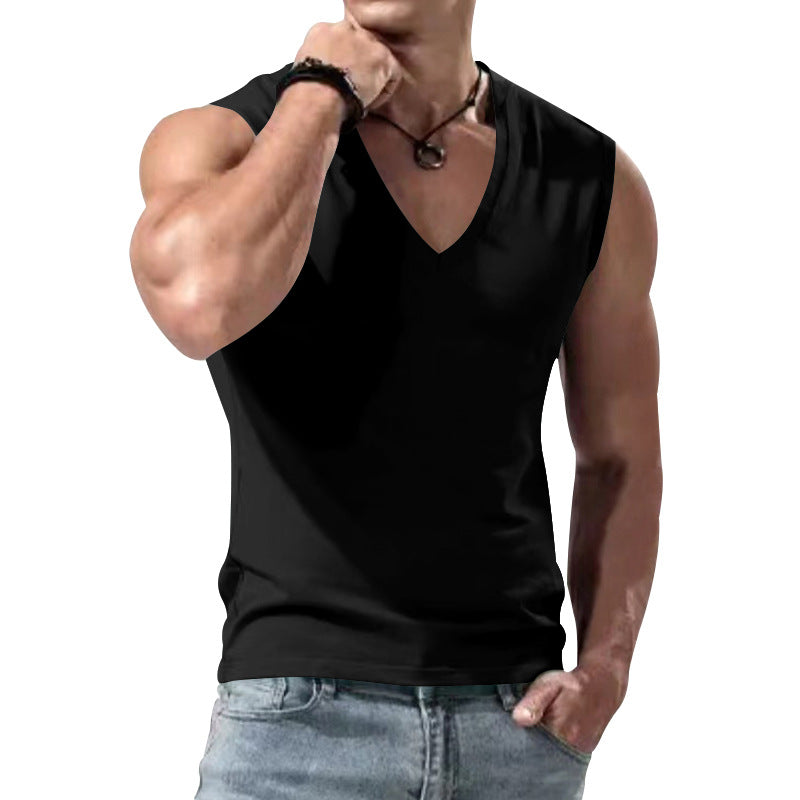 Herren ärmelloses V-Neck Oberteil Echoarchiv