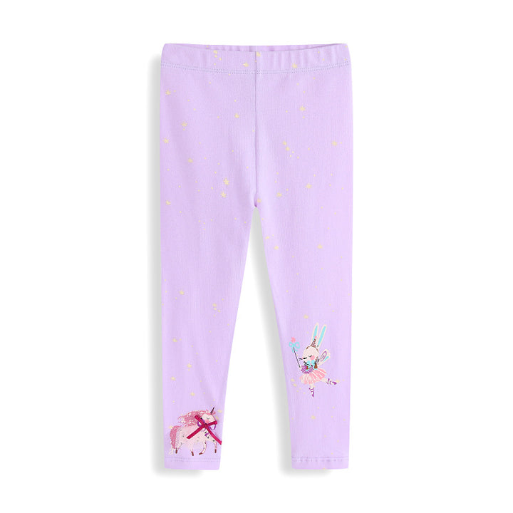 Mädchen Leggings mit verspieltem Einhorn- und Hasenmuster Echo Archiv