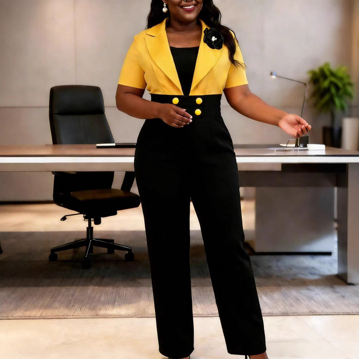 Damen eleganter Jumpsuit mit tailliertem Design und auffälligen Details Echo Archiv