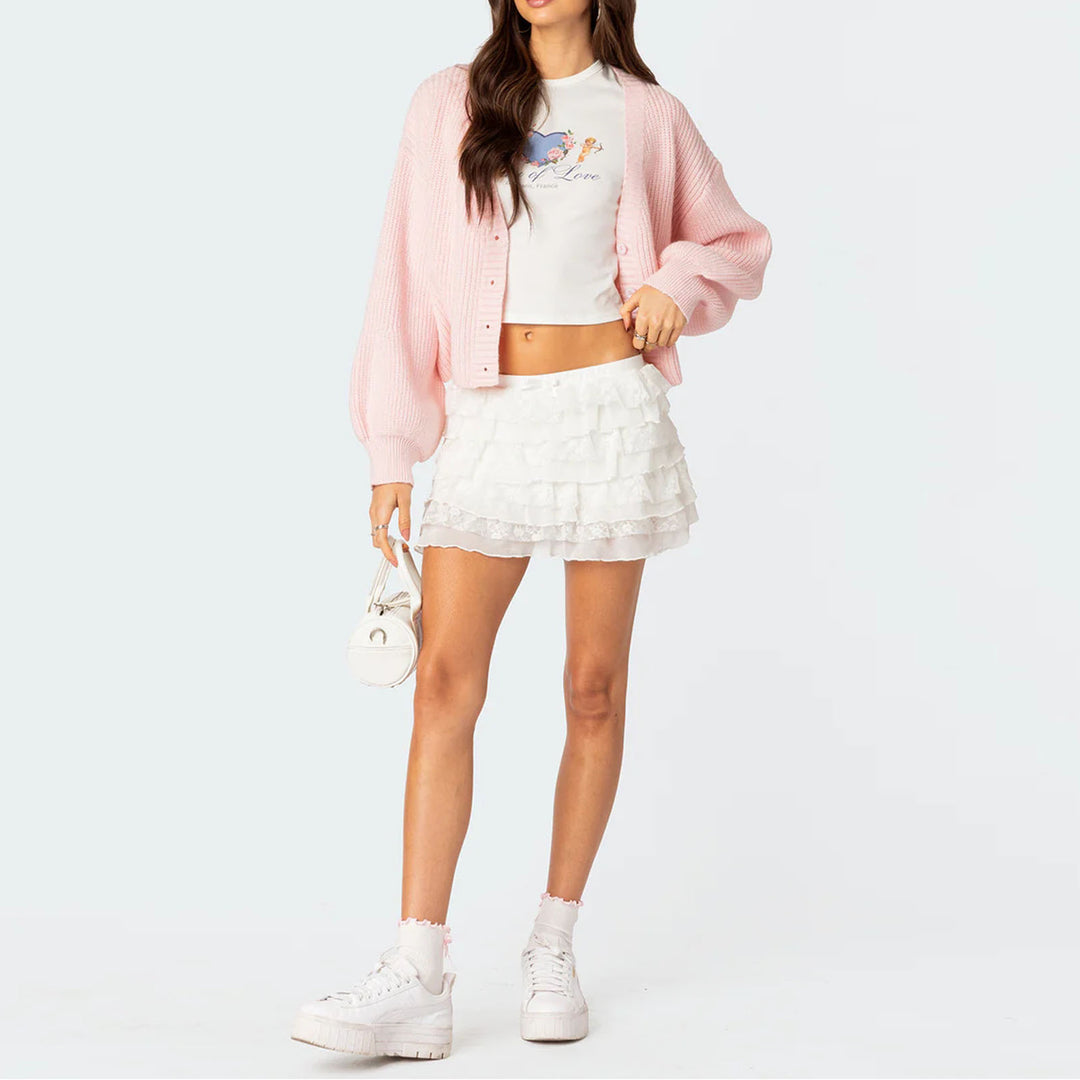 Damen Rüschenshort mit eleganter Spitzenverzierung Echo Archiv