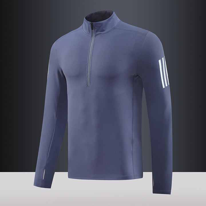 Herren Funktions-Thermo-Langarmshirt mit kurzem Reißverschluss Echoarchiv