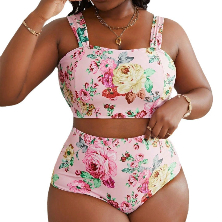 Damen Hochtailliertes Bikini-Set mit floralem Design Echo Archiv