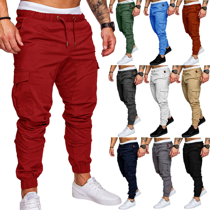 Herren Tapered Cargo-Jogger mit elastischem Bund, Kordelzug und Beuteltaschen Echo Archiv