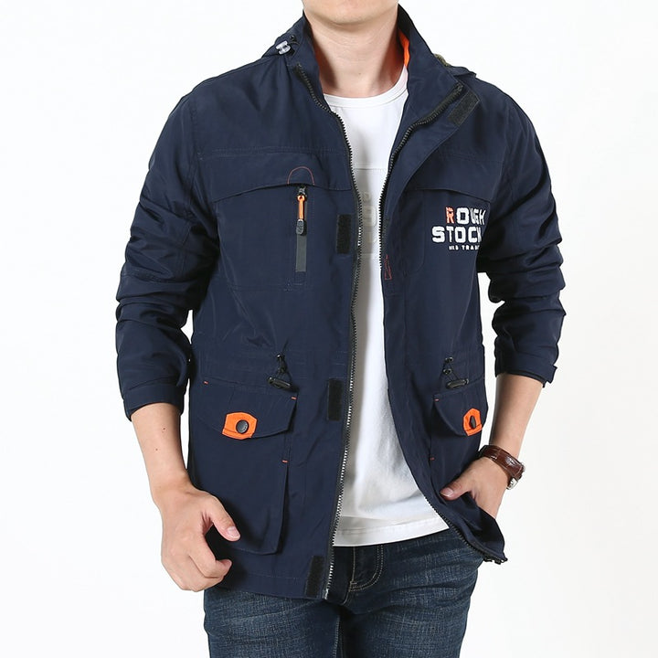 Herren Wetterfeste Outdoorjacke mit verstellbarer Kapuze Echo Archiv