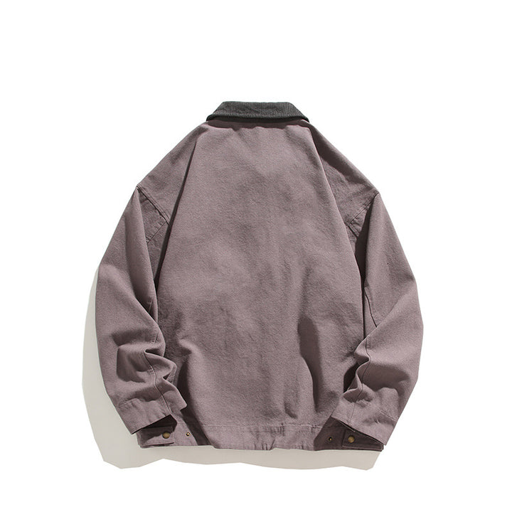 Herren robuste Freizeitjacke mit hohem Kragen und praktischen Taschen Echoarchiv