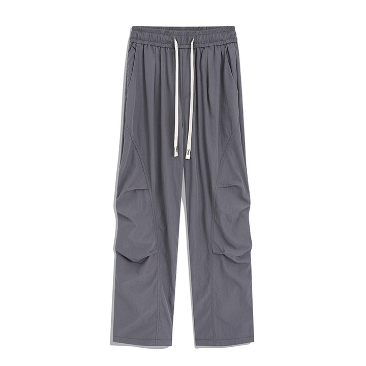 Herren Utility-Cargo-Loungehose mit Tunnelzugbund, Mehrfachtaschen & weitem Bein Echoarchiv