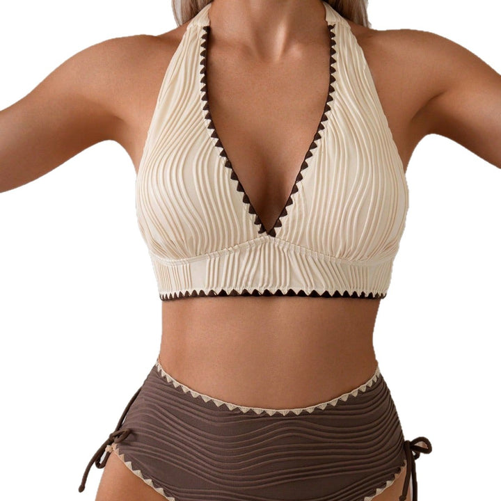Damen Hochtailliertes Bikini-Set mit Rüschendetails Echo Archiv